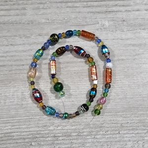 015 Multi- color, multi-size glass beads for jewelry making - 15 inch strand